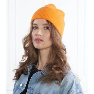 Samsoe Samsoe Yellow Knit Alpaca/Wool Blend Beanie OSFA